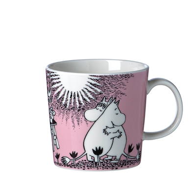 Moomin Arabia Mumitrolden & Snorkfrøkenen krus rosa 30 cl
