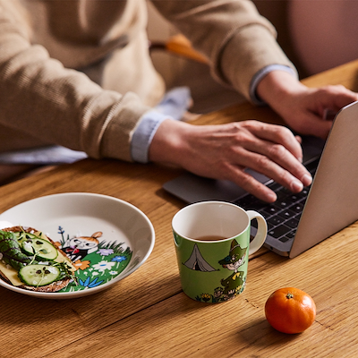 Moomin Arabia Mumrikken krus olivengrøn 30 cl