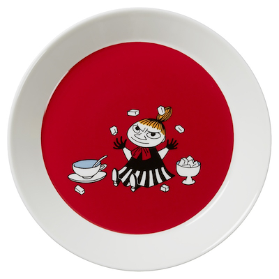 Mumi by Arabia tallerken 19 cm Lille My rød