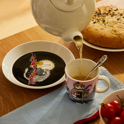 Moomin Arabia tallerken sort 19 cm