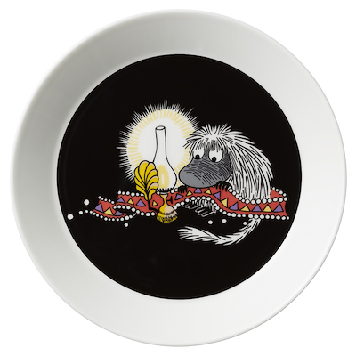 Moomin Arabia tallerken sort 19 cm