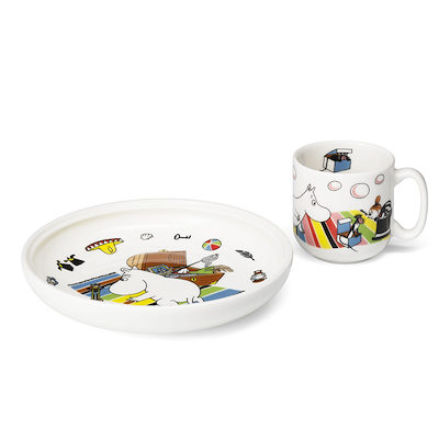 Moomin Arabia Mumitrold børnesæt tallerken/krus multifarvet