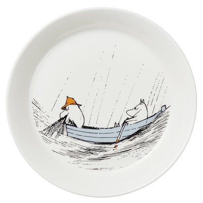 Moomin Arabia tallerken Tro Mod Sin Oprindelse hvid 19 cm