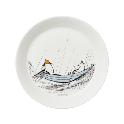 Moomin Arabia tallerken Tro Mod Sin Oprindelse hvid 19 cm