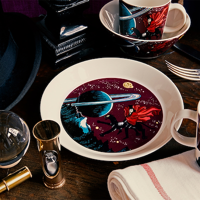 Moomin Arabia tallerken Troldkarl rød 19 cm