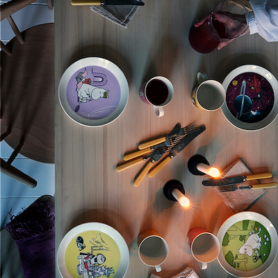 Moomin Arabia tallerken Troldkarl rød 19 cm