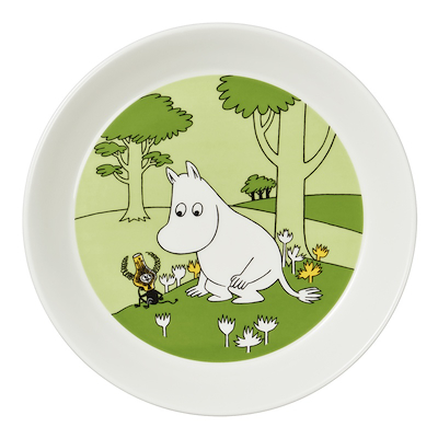 Moomin Arabia tallerken Mumi grøn 19 cm
