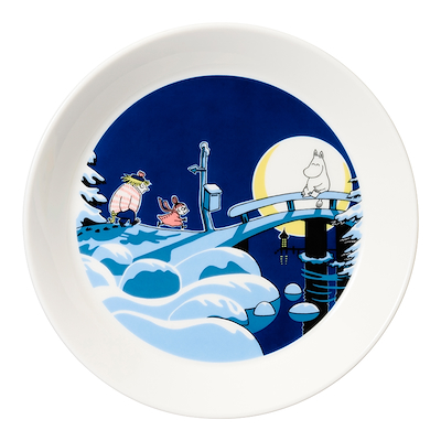 Moomin Arabia tallerkensæt kontor & vinternat 2 stk.