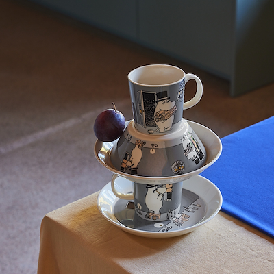 Moomin Arabia Mumifar krus grå 30 cl