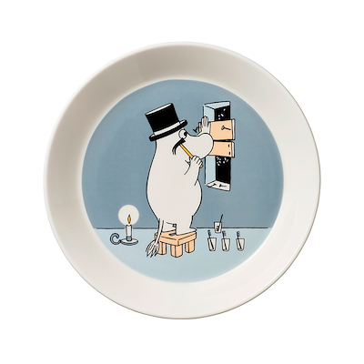 Moomin Arabia Mumifar tallerken grå 19 cm