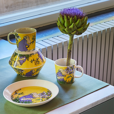 Moomin Arabia Hemulen skål gul 15 cm