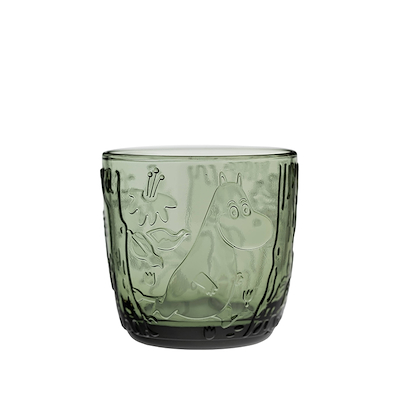 Moomin Iittala drikkeglas pine green 28 cl 2 stk.