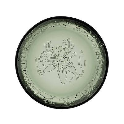 Moomin Iittala glasskål pine green 35 cl