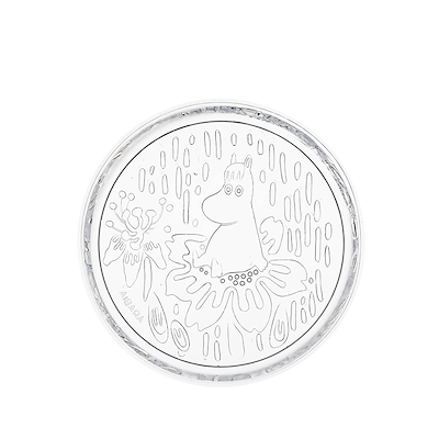 Moomin glastallerken klar 17 cm