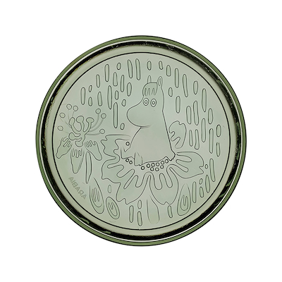 Moomin Iittala glastallerken pine green 17 cm