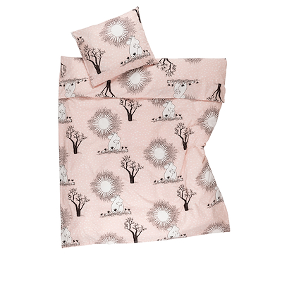 Moomin Arabia Familietid sengetøj  rosa 140x200 cm