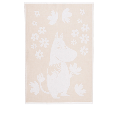 Moomin Arabia viskestykke Mummitrold beige 50x70cm