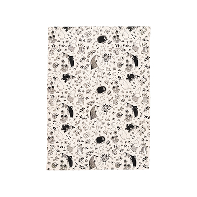 Moomin Arabia viskestykker sort 2 stk 50x70 cm