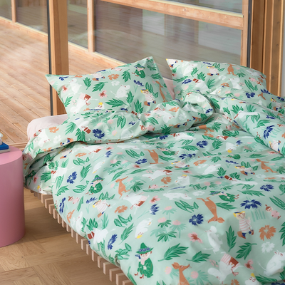 Moomin Arabia sengetøj Blomsterhave 140x210 cm