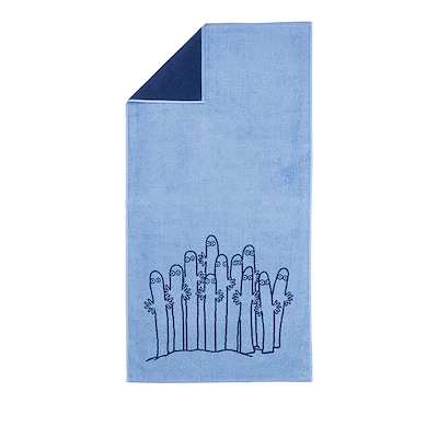 Moomin Arabia håndklæde Hattifnat 70x140 cm lyseblå