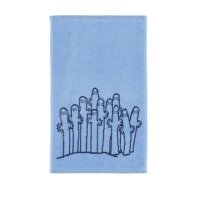 Moomin Arabia håndklæde Hattifnat 30x50 cm lyseblå