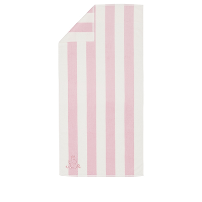 Moomin Arabia håndklæde 70x140 cm rosa muslinger stribet