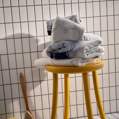 Moomin Arabia håndklæde Mummitrold 30x50 cm beige