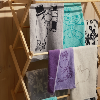 Moomin Arabia håndklæde Snorkfrøken 30x50 cm lilla