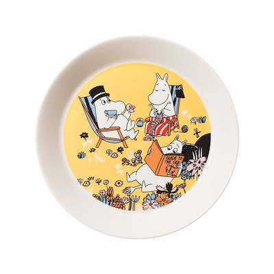 Moomin Arabia Familietid tallerken gul Ø 19 cm