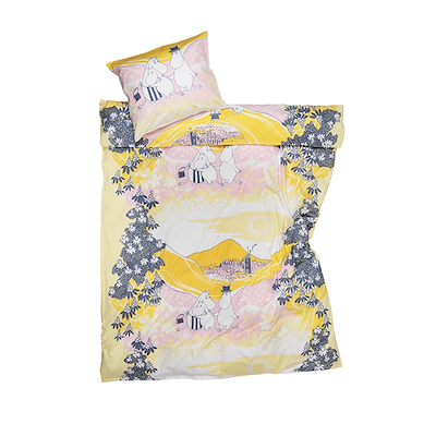 Moomin Arabia Familietid sengetøj lyserød140x200 cm