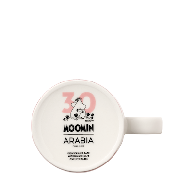 Moomin Arabia Kærlighed 30 års jubilæums krus lyserød 30 cl + gaveæske