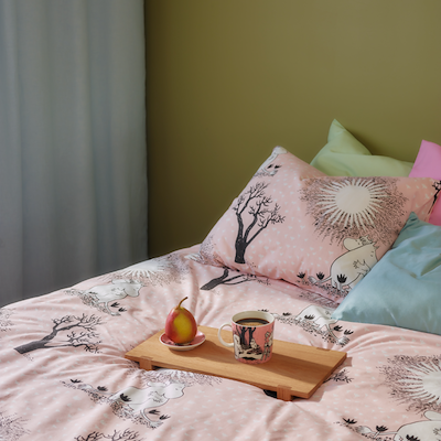 Moomin Arabia Kærlighed 30 års jubilæums krus lyserød 30 cl + gaveæske