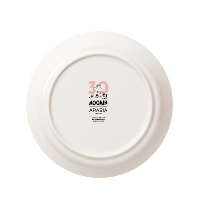 Moomin Arabia Kærlighed 30 års jubilæums tallerken lyserød Ø19 cm