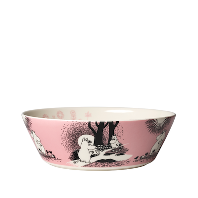 Moomin Arabia Kærlighed 30 års jubilæums fad lyserød Ø23 cm