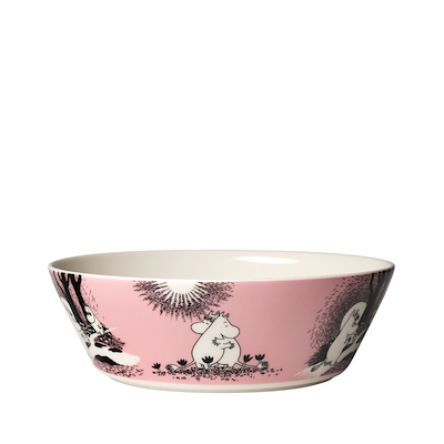 Moomin Arabia Kærlighed 30 års jubilæums fad lyserød Ø23 cm
