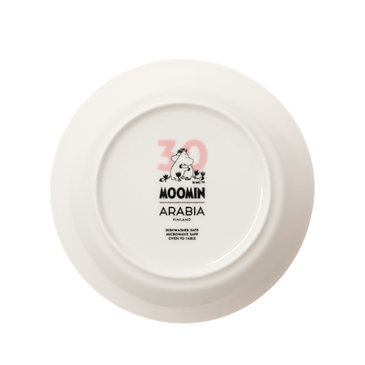 Moomin Arabia Kærlighed 30 års jubilæums underkop lyserød Ø15 cm