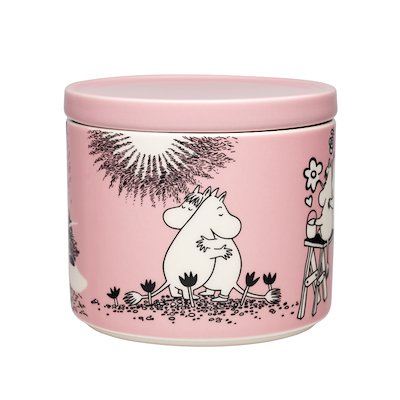 Moomin Arabia Kærlighed 30 års jubilæums krukke lyserød 0,7 liter