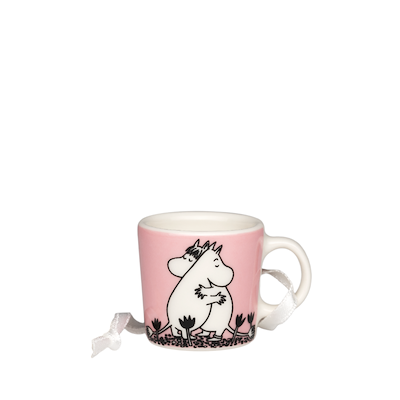 Moomin Arabia Kærlighed 30 års jubilæums mini-krus gaveæske lyserød