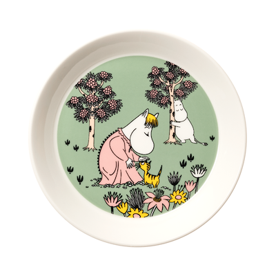 Moomin Arabia Omsorg tallerken lysegrøn Ø 19 cm