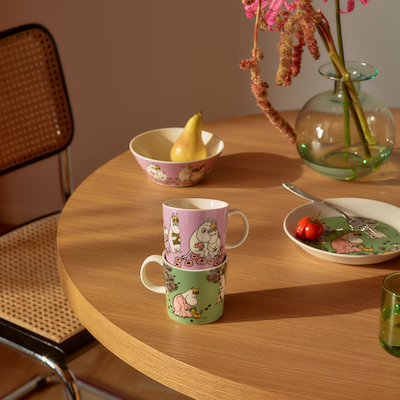 Moomin Arabia Kærlighed og Omsorg krus 30 cl 2 stk.