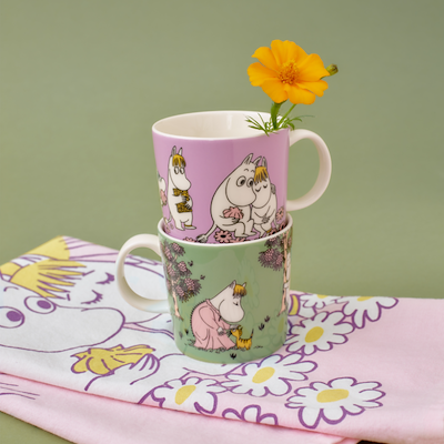 Moomin Arabia Kærester krus lyselilla 30 cl