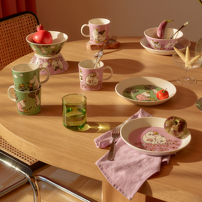 Moomin Arabia Kærester tallerken lyselilla Ø19 cm