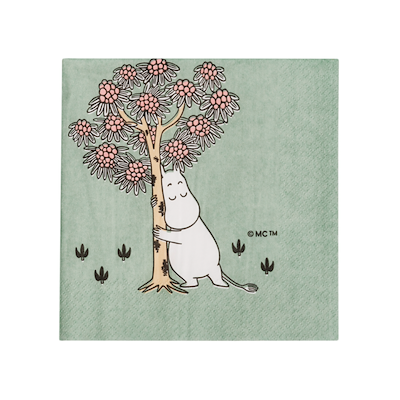 Moomin Arabia Omsorg servietter lysegrøn 33x33 cm 20 stk.
