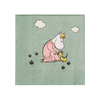 Moomin Arabia Omsorg servietter lysegrøn 33x33 cm 20 stk.