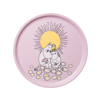 Moomin Arabia Kærester serveringsbakke lyselilla Ø 35 cm