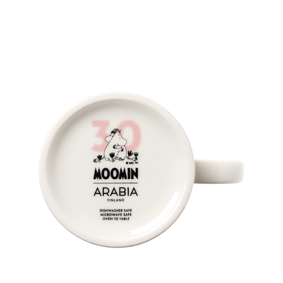 Moomin Arabia Kærlighed 30 års jubilæums krus lyserød 40 cl
