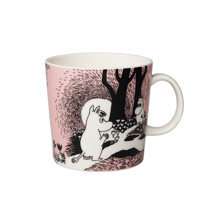 Moomin Arabia Kærlighed krus lyserød 40 cl