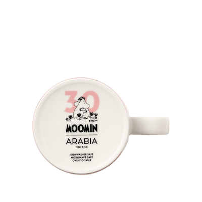 Moomin Arabia Kærlighed 30 års jubilæums krus lyserød 30 cl