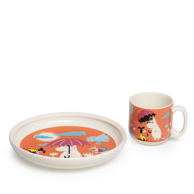 Moomin Arabia Under Paraplyen spisesæt 2 dele