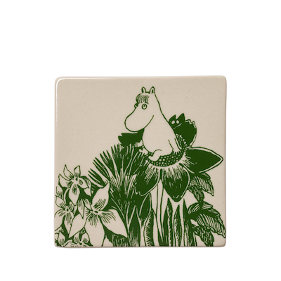 Moomin Arabia Mystisk Skov bordskånersæt hvid 10x10 cm